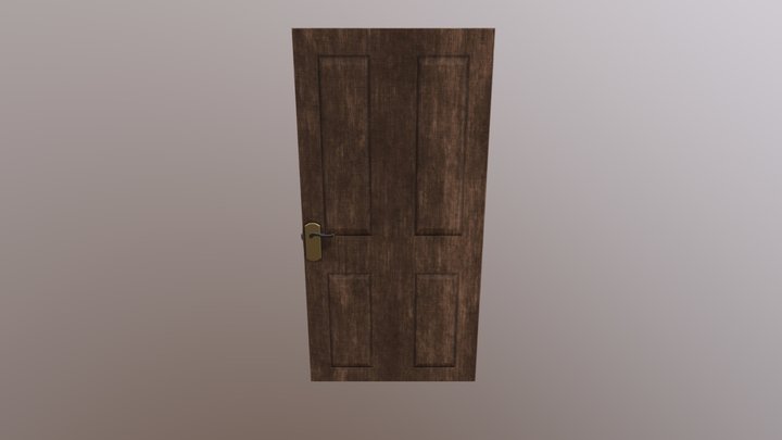 Static Wood Door 3D Model