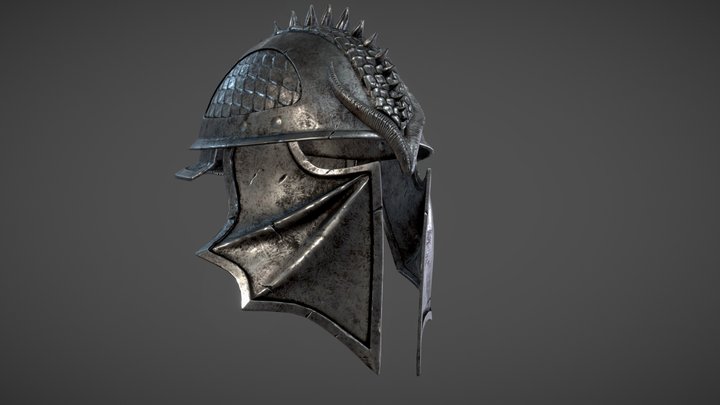 medieval helmet 07 3D Model
