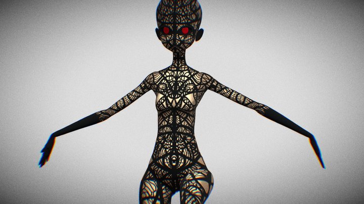 DEMON GIRL - RIGGED 3D Model