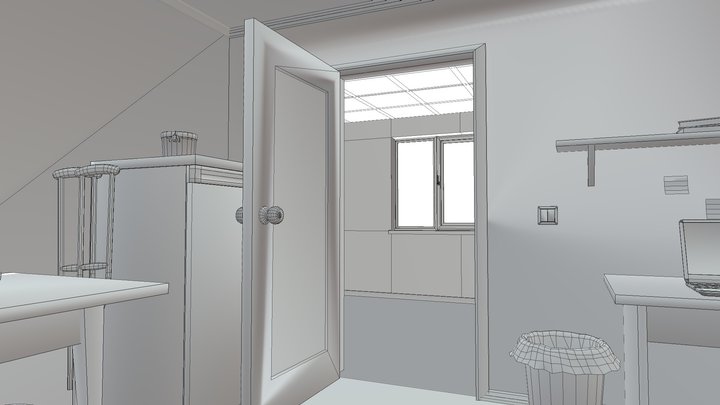 комната с коридором 3D Model