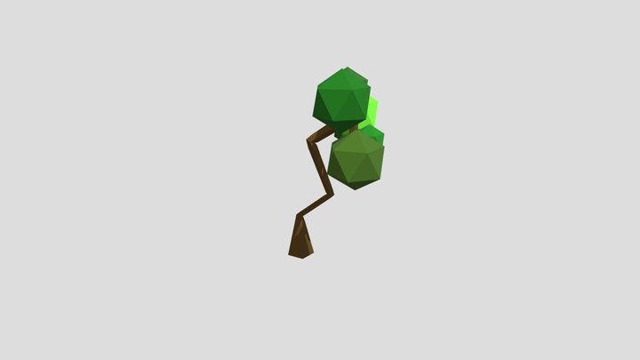 Low Poly Tree (Worst terrible.., but ok!) 3D Model