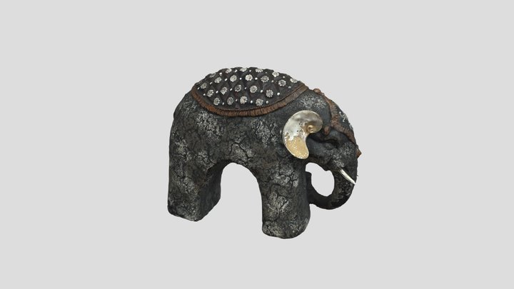 Elephant Art Piece 3D Model