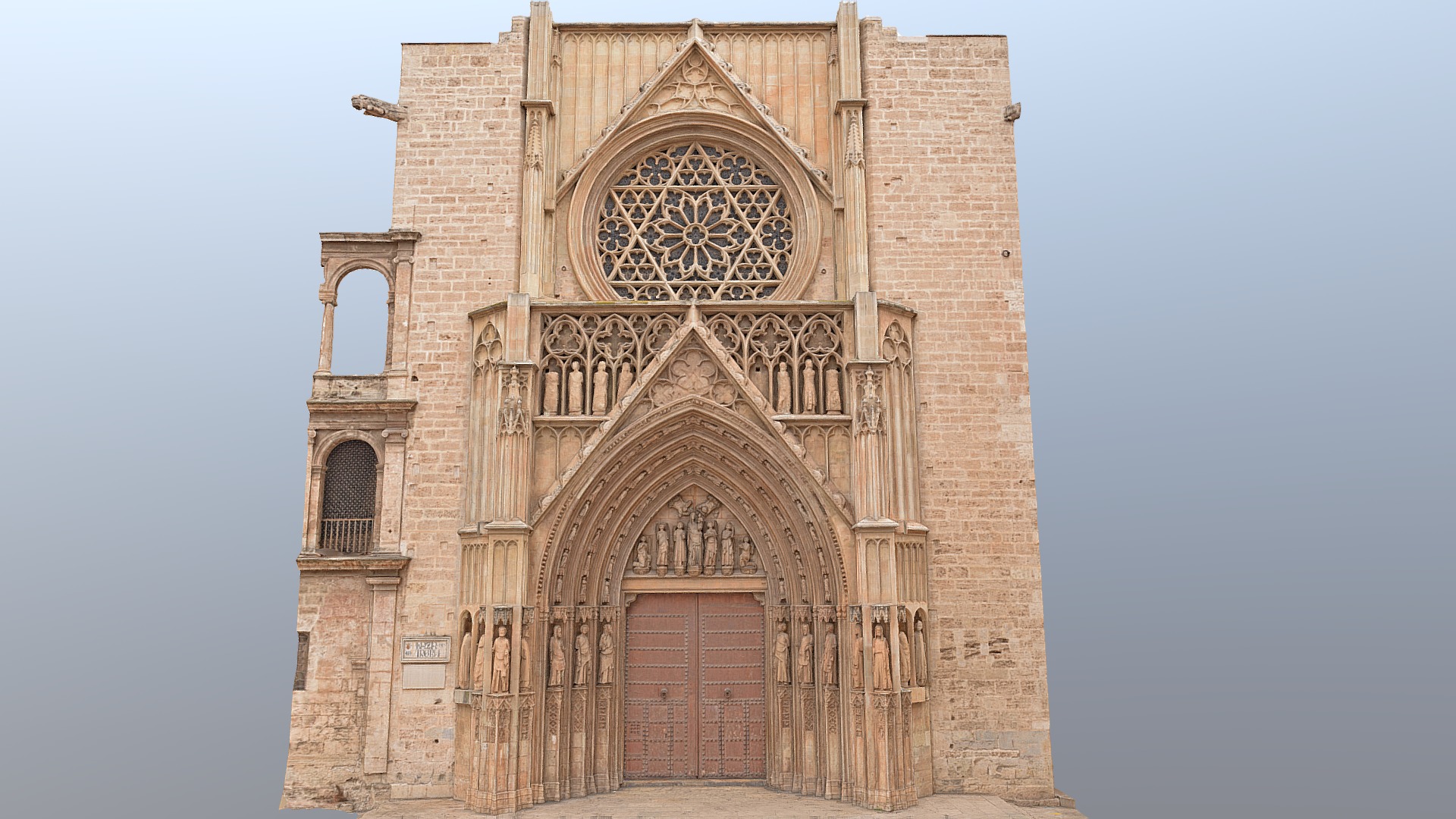 3D model The Apostles Gate - This is a 3D model of the The Apostles Gate. The 3D model is about a large brick building with a large arched doorway.