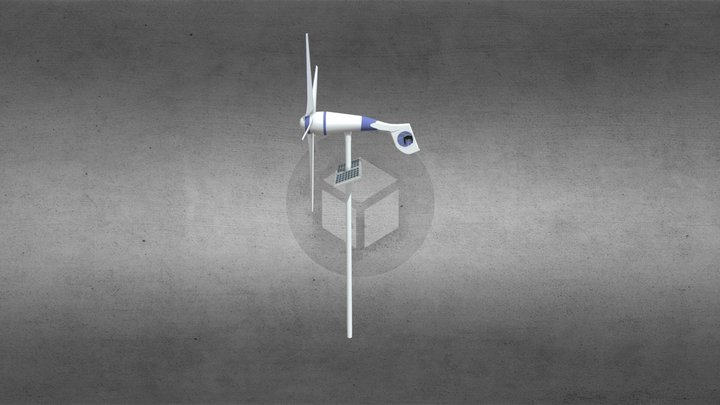 Wind generator (with solar panel) 3D Model