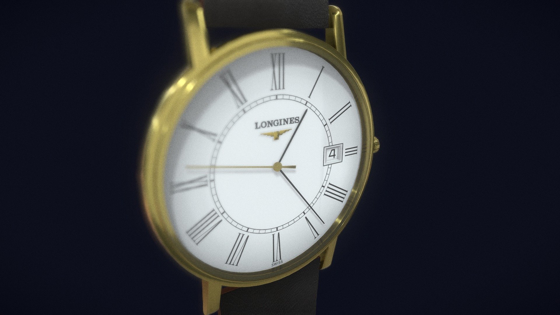 Classic Watch Longines Presence Download Free 3D model by TURBO