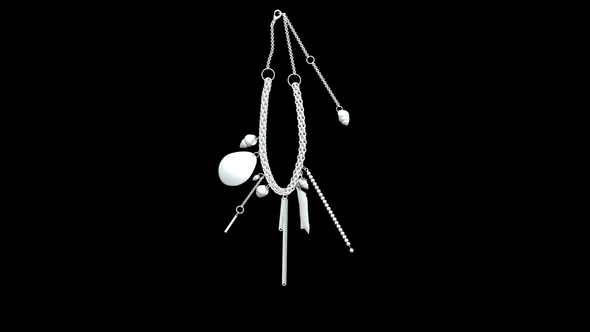3D MARINE SERRE Shaman Charm Necklace.