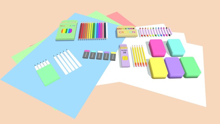 Dry Painting Media 3D Model
