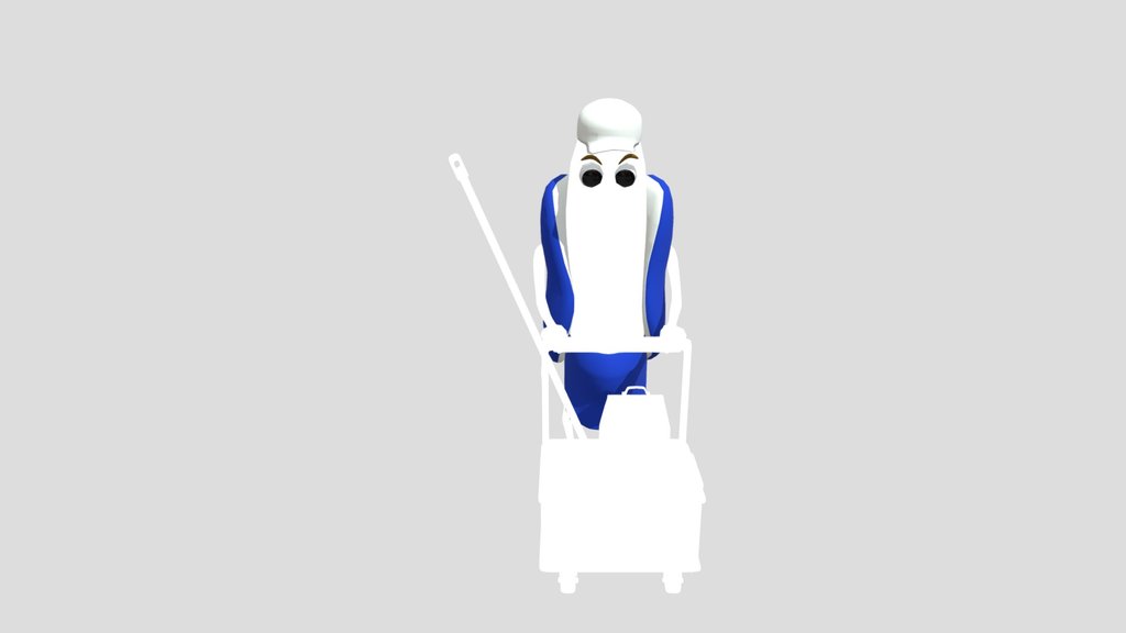Snack Character The Cleaner And His Cart