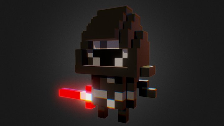 Kylo Ren - "8-bit" style 3D Model