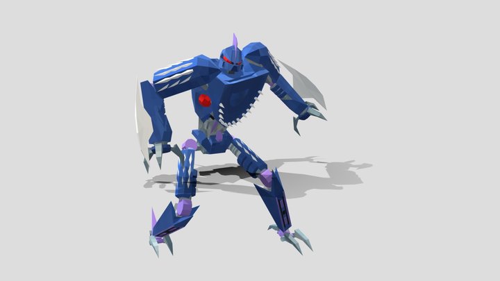 Transformers blue Sharkticon Blockbench – Modello 3D gratuito STL