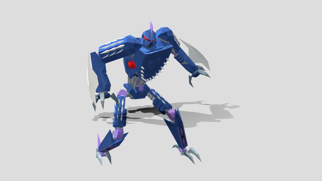Transformers blue Sharkticon Blockbench