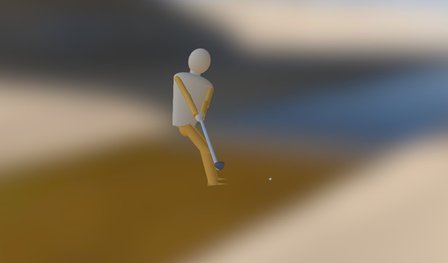 Toy Golfer Swing 3D Model