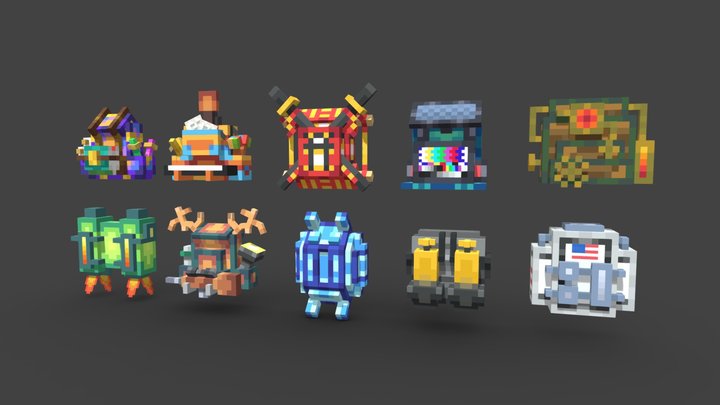 Custom Backpacks | Made for Minecraft 3D Model