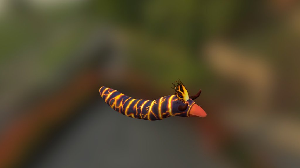 Fire worm animation