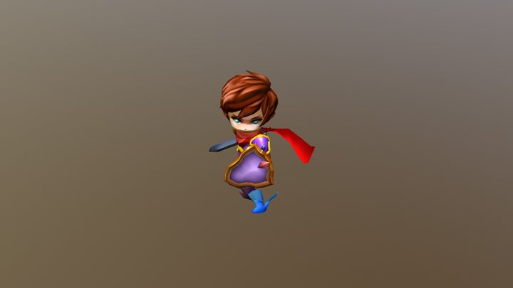 Knight@attack 2(Character Only) 3D Model
