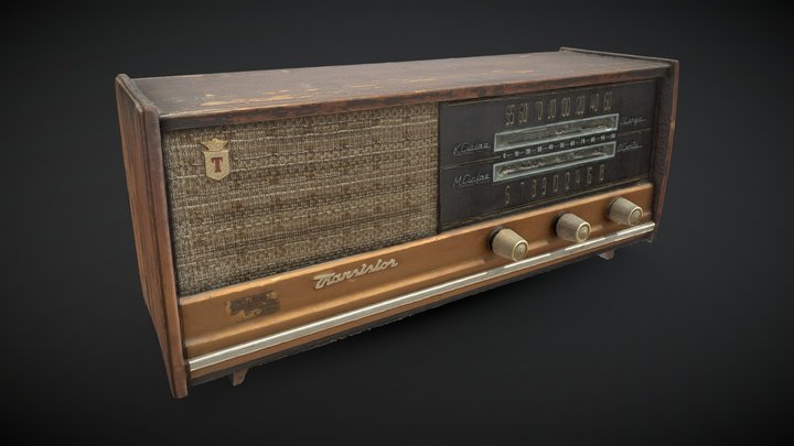 Old transistor radio 3D Model