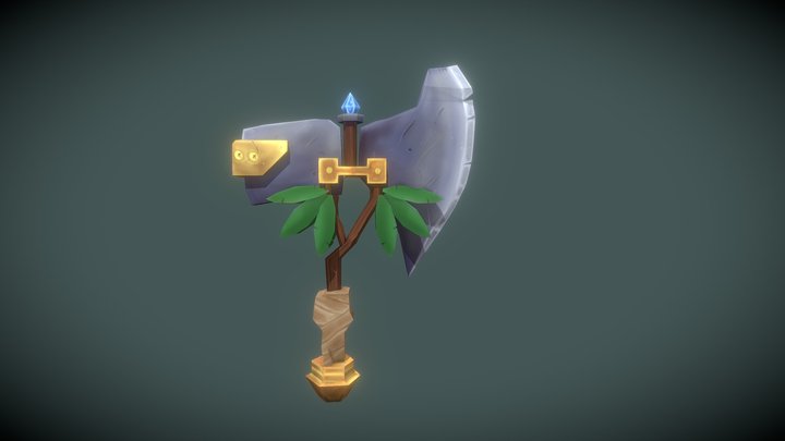 WoW Weaponcraft Jungle Axe 3D Model