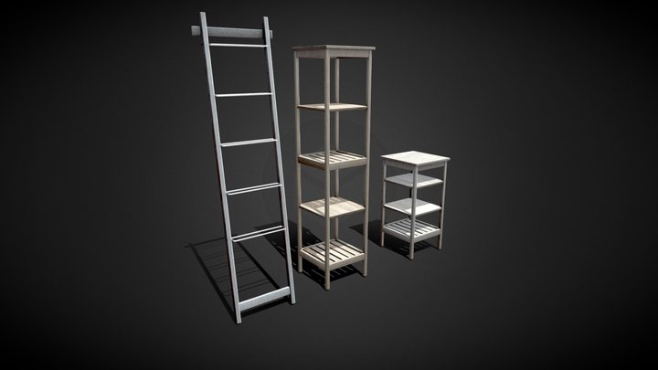 Ladder & Storage 3D Model