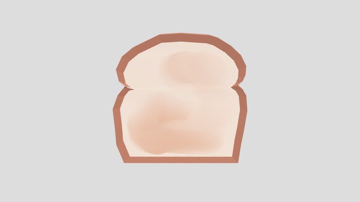 Low Poly Bread 3D Model