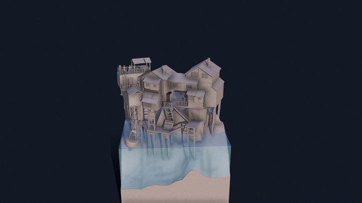 DAE - Rustborn Updated House & Blockout test 3D Model
