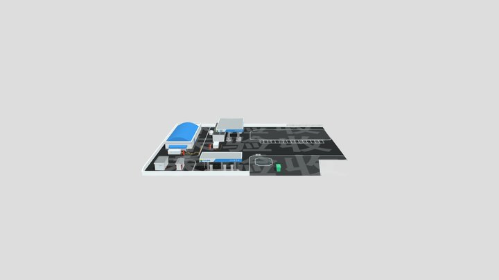 山东省-烟台实业-福山加气站 3D Model