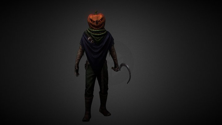 Character - Pumpskin Head Killer 3D Model
