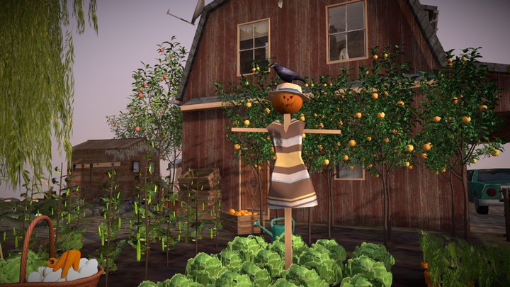 DAE Diorama – Small farm 3D Model