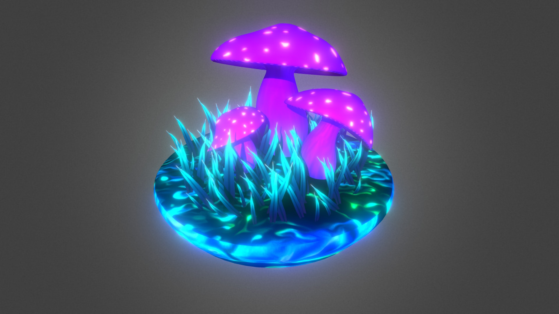 3D model Mushrooms 1 - This is a 3D model of the Mushrooms 1. The 3D model is about a colorful glass orb.