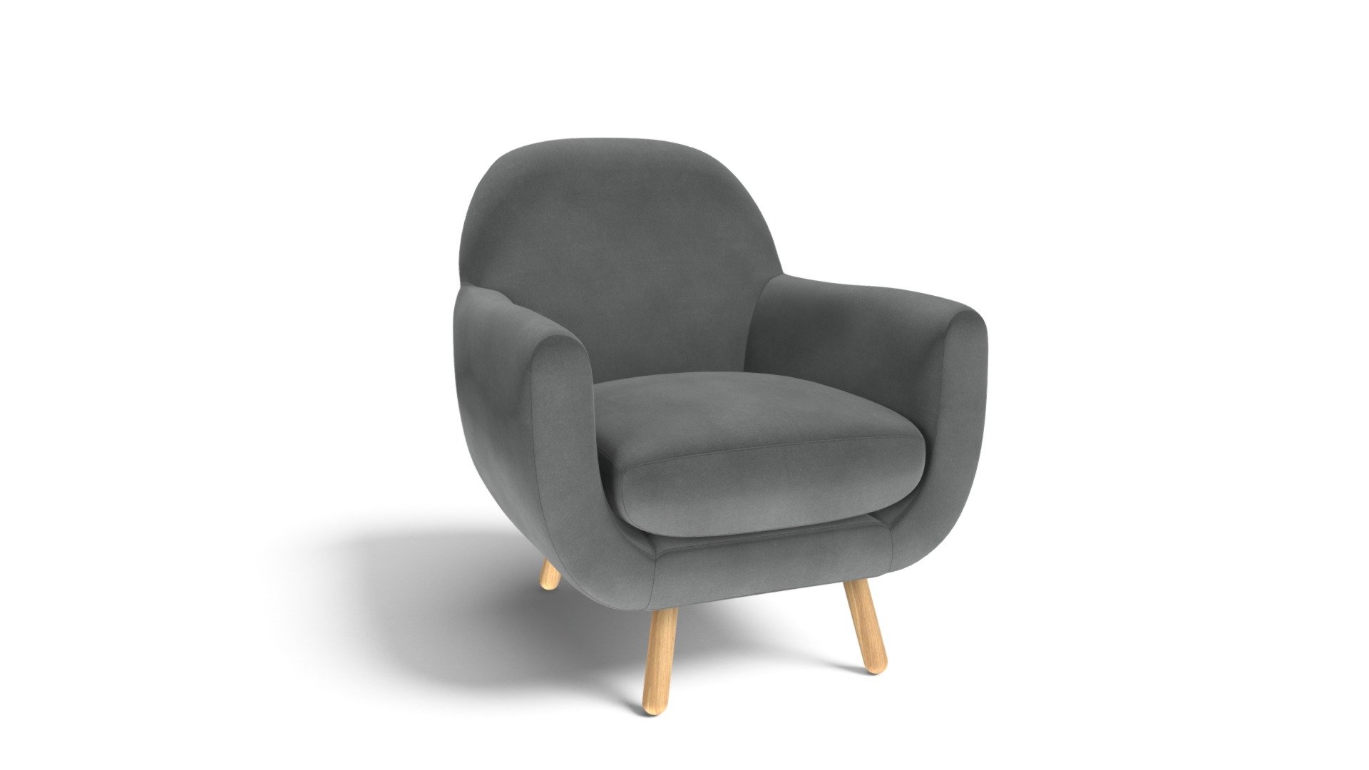 Jonah Armchair, Pebble Velvet
