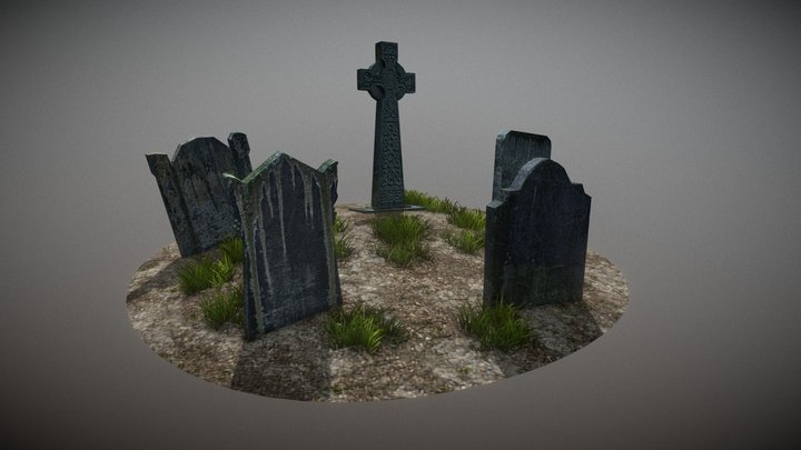 Tombstones 3D Model