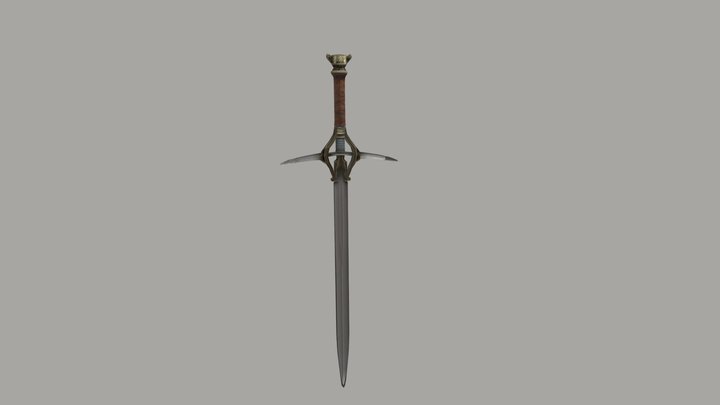 One-handed sword "monday" 3D Model