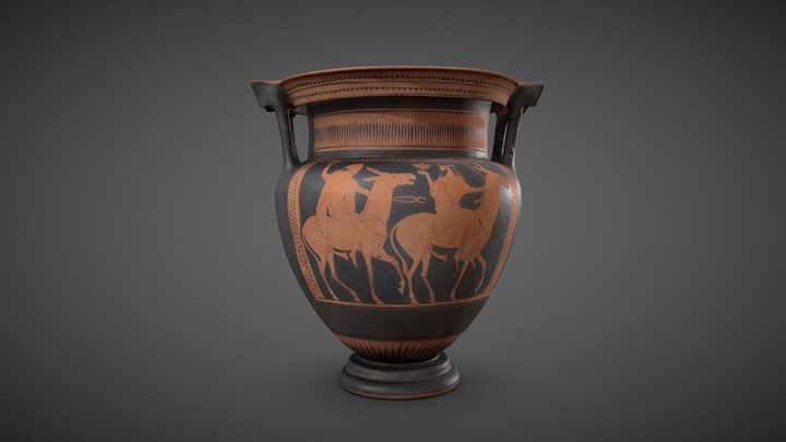Red Figure Column Krater_1117 3D Model