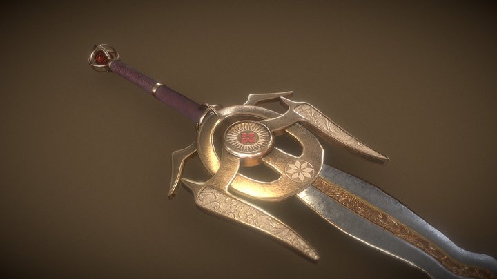 Fantasy Style Sword / Меч в Стиле Фэнтези 3D Model