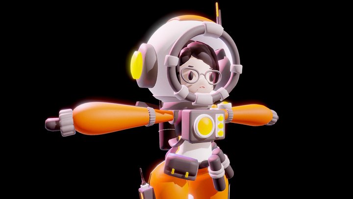 蟬與花_研究員(When the Flowers Bloom) 3D Model