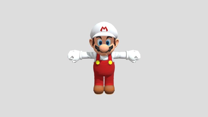 Wii - Super Mario Galaxy - Fire Mario 3D Model