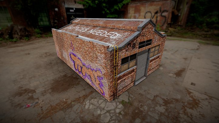 Abandoned Brick Building – Gratis 3D-model STL