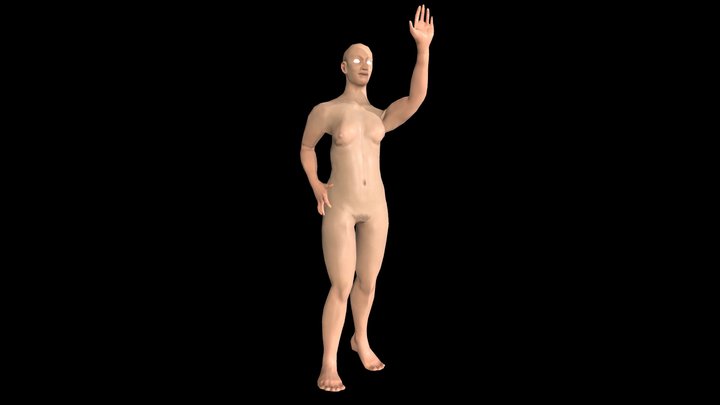 A Woman and a Warm Hello 3D Model