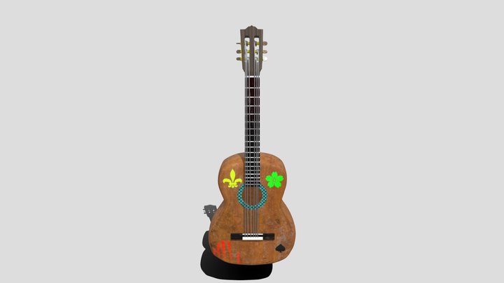 Violao velho 3D Model