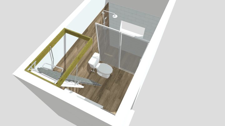 Łazienka w Żółkowie (schody strychowe v.1) 3D Model