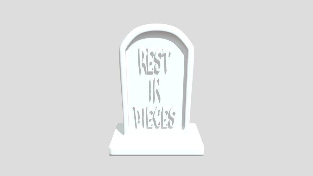 Cartoon Halloween Rest In Pieces Tombstone