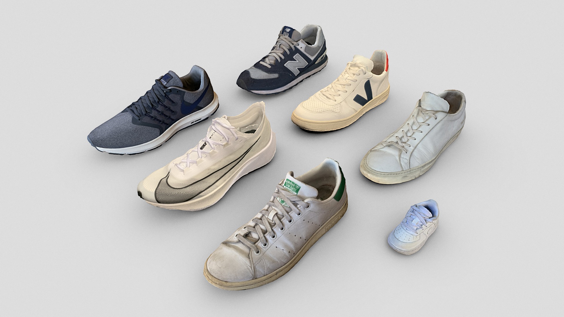 3D model Sneaker Pack - This is a 3D model of the Sneaker Pack. The 3D model is about a group of shoes.