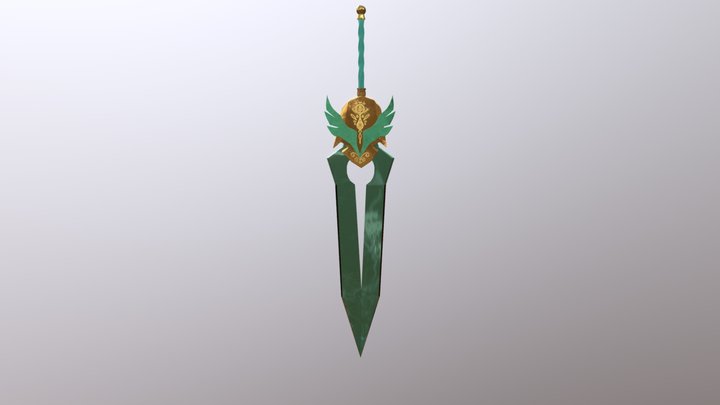 Jade Angelic Sword 3D Model