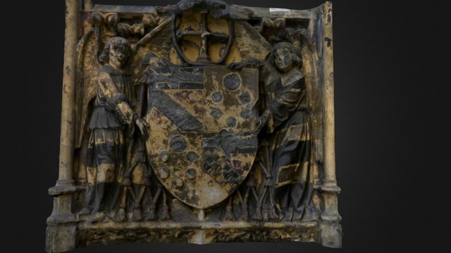Bas relief - Blason du cardinal Cibo 3D Model