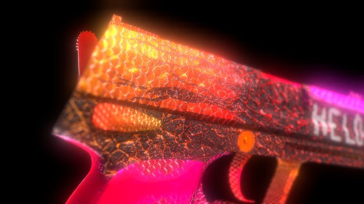 usp-s red csgo weapon 3D Model