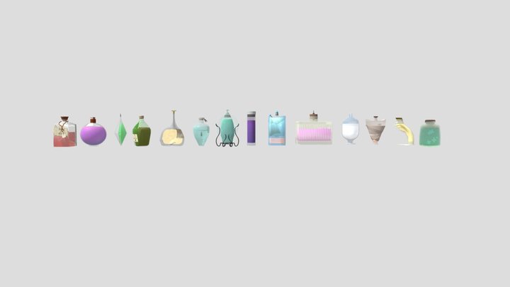 potions item set 3D Model