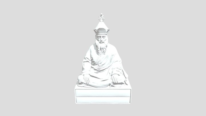 Buddhist Monk Statue 3D Model