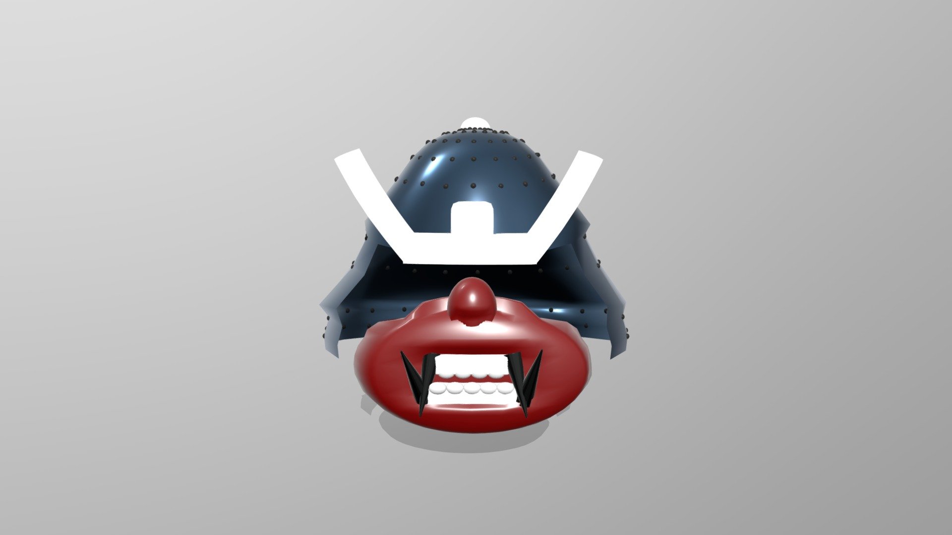 Samurai Helmet and Oni Mask