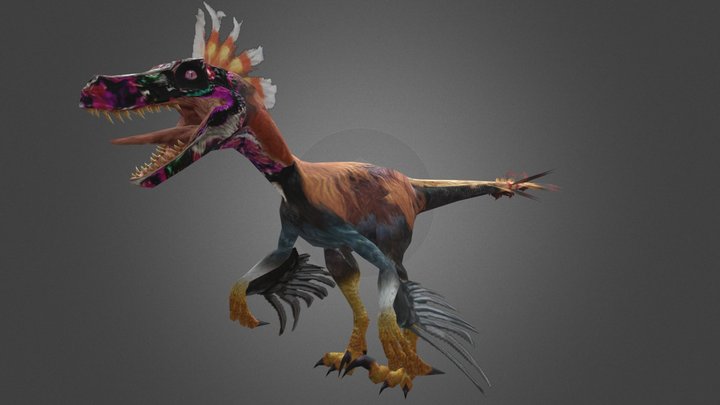Dinosaur Hunting Dromaeosaurus – Free 3D Model STL