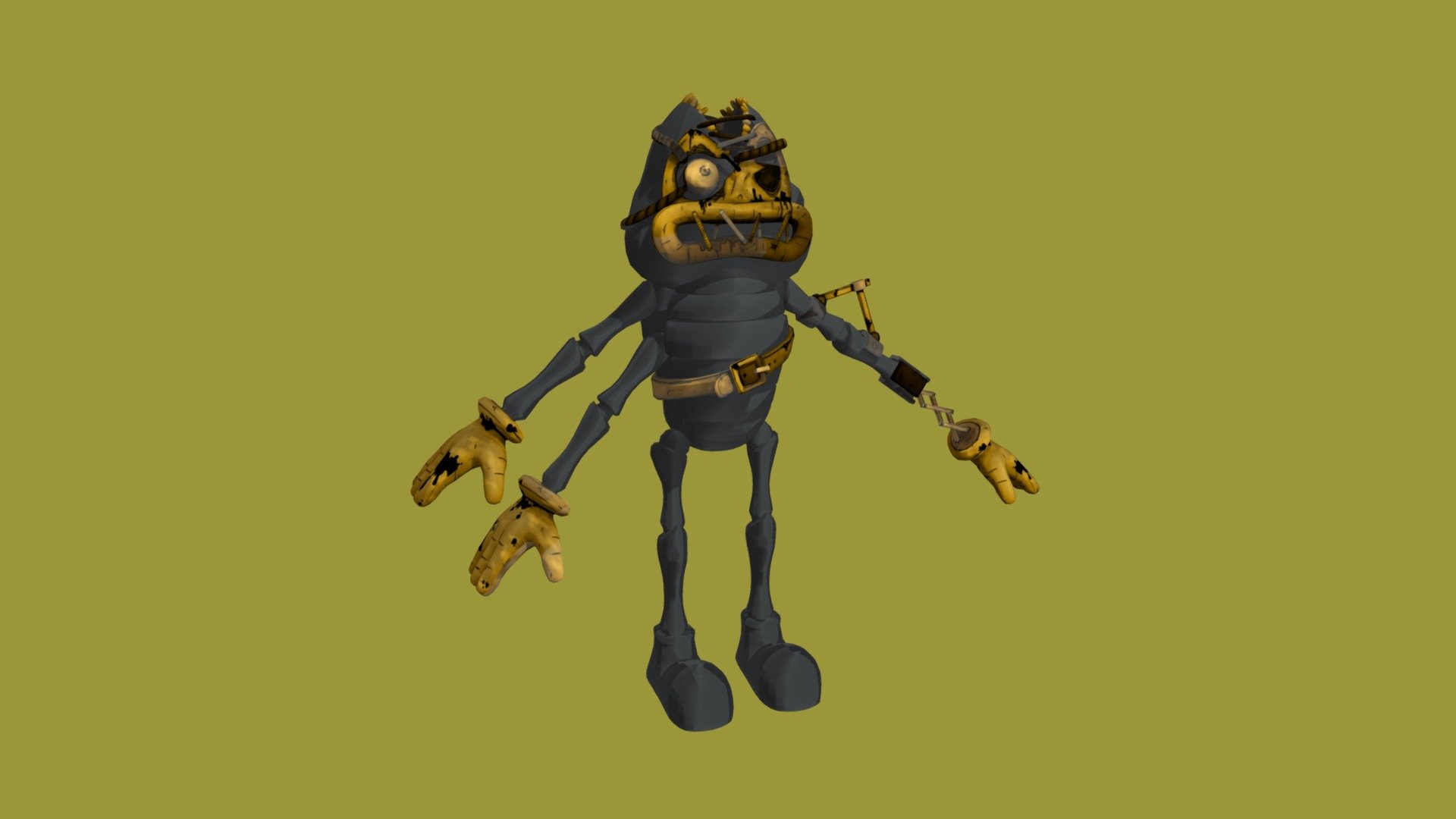 Striker Bendy And The Dark Revival Download Free 3D Model By Mathchop 