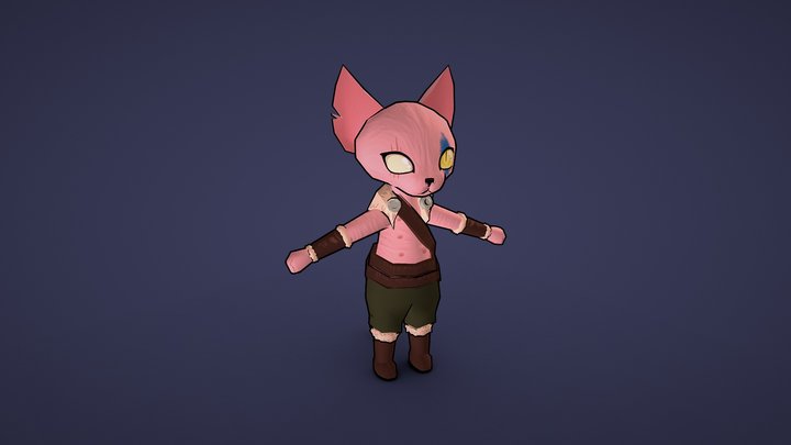 Geirvortur the Viking Cat 3D Model